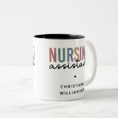 看護パーソナライズされた助手 ツートーンマグカップ (正面右)