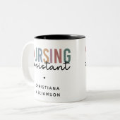 看護パーソナライズされた助手 ツートーンマグカップ (正面左)