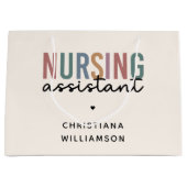 看護パーソナライズされた助手 ラージペーパーバッグ (正面)