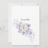 看護パーソナライズされた卒業パープルフェイラル 招待状 (裏面)