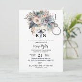 看護パーソナライズされた卒業式ボホーパーティー 招待状 (スタンド正面)