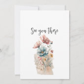 看護パーソナライズされた卒業水彩FiOral 招待状 (裏面)