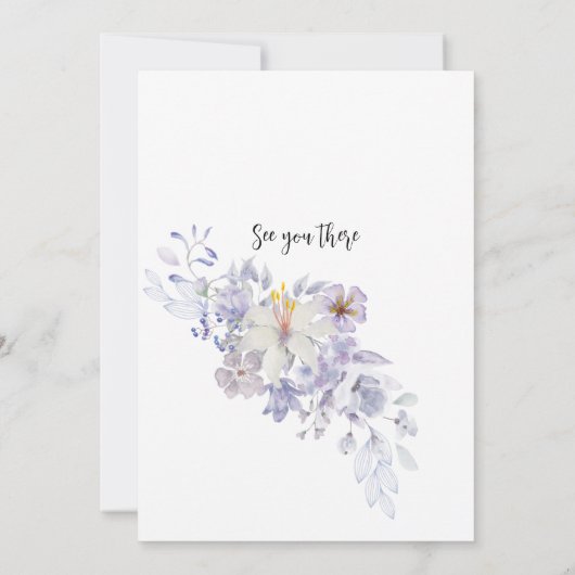 看護パーソナライズされた卒業水彩FiOral 招待状 (裏面)