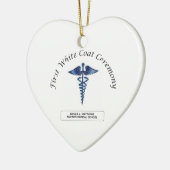 看護ファースト・ホワイト・コート・セレモニー セラミックオーナメント (左)