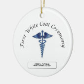 看護ファースト・ホワイト・コート・セレモニー セラミックオーナメント (左)