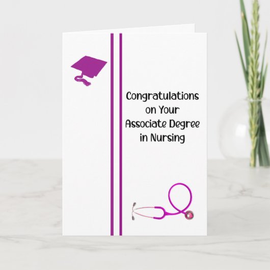 看護ホワイトカードの関連学位 サンキューカード (正面)