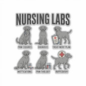 看護ラボ犬の医療パンベクトルTシャツデザイン_1 シール (正面)