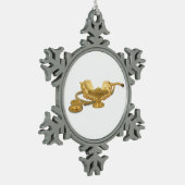 看護ランプ スノーフレークピューターオーナメント (左)