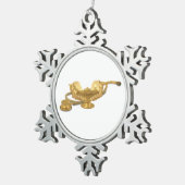 看護ランプ スノーフレークピューターオーナメント (右)