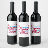 看護伝説退職した ワインラベル (ボトル)