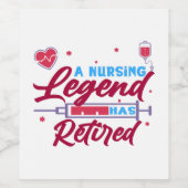 看護伝説退職した ワインラベル (シングルラベル)