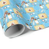 看護医療型聴診体温度計 ラッピングペーパー (ロールコーナー)