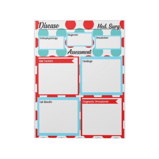 看護医療外科テンプレート ノートパッド (回転)