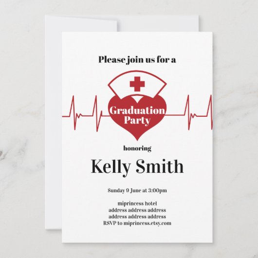 看護卒業党 招待状 (正面)