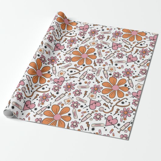看護卒業式パーティラッピング紙医療 ラッピングペーパー (アンロールド)