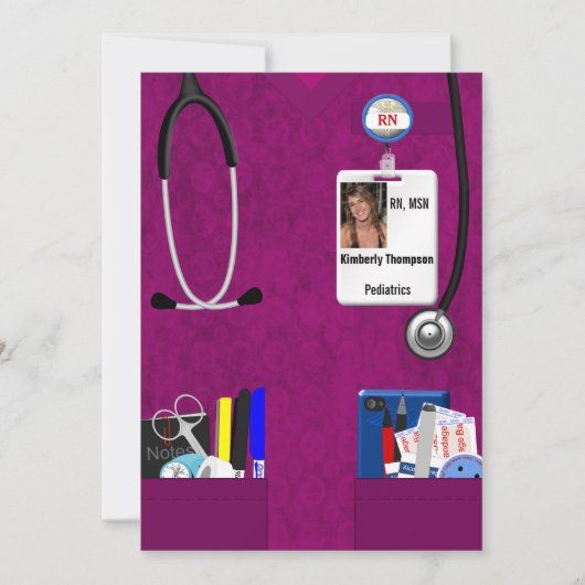 看護卒業招待状 招待状 (正面)