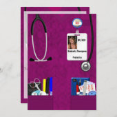 看護卒業招待状 招待状 (正面/裏面)