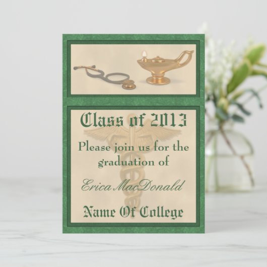 看護卒業招待状 招待状 (スタンド正面)