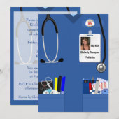 看護卒業招待状 招待状 (正面/裏面)