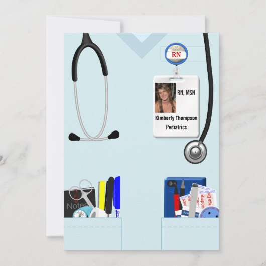 看護卒業招待状 招待状 (正面)