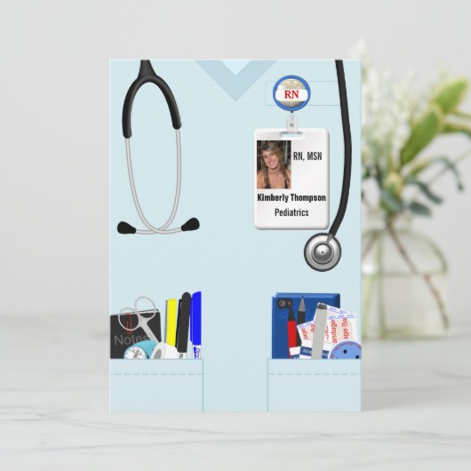 看護卒業招待状 招待状 (スタンド正面)