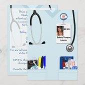 看護卒業招待状 招待状 (正面/裏面)