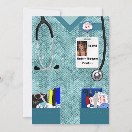 看護卒業招待状 招待状 (正面)