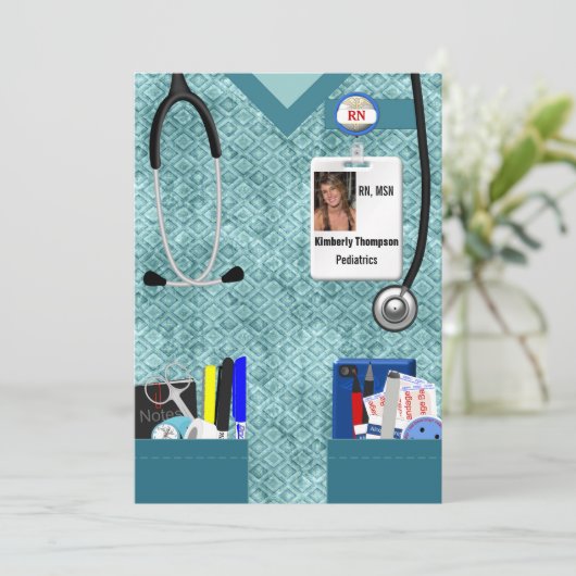 看護卒業招待状 招待状 (スタンド正面)