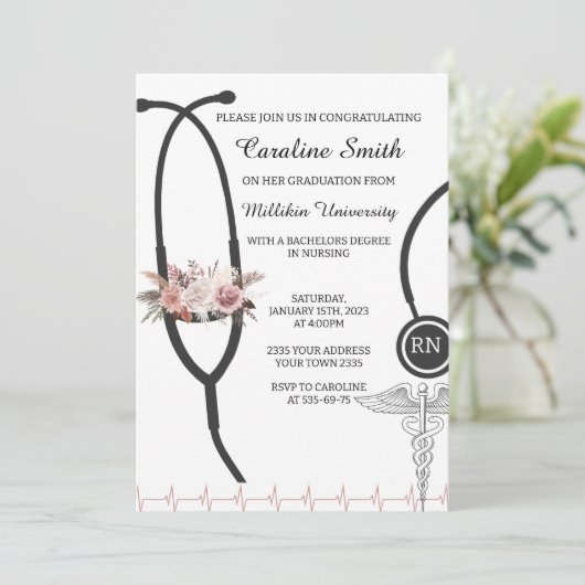 看護卒業 招待状 (スタンド正面)