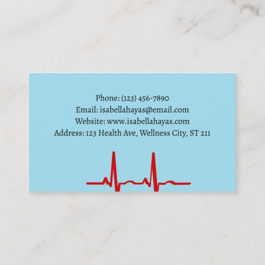 看護名刺 名刺 (裏面)