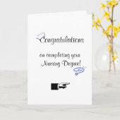 看護士学位おめでとう カード (黄色い花)