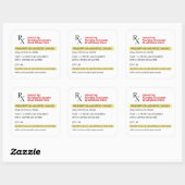 看護大学院おもしろいノベルティRx処方箋 スクエアシール (シート)