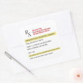 看護大学院おもしろいノベルティRx処方箋 スクエアシール (封筒)