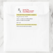 看護大学院おもしろいノベルティRx処方箋 スクエアシール (バッグ)