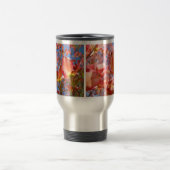 看護天使!ピンクのハナミズキの花のコーヒーマグのギフト トラベルマグ (中央)
