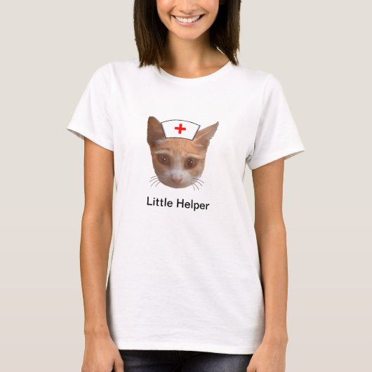 看護婦にゃんこ助手 Tシャツ (正面)
