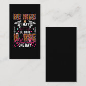 看護学おもしろい校ユーモアレパードプリントナース 名刺 (正面/裏面)