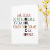 看護学おもしろい生の将来のナース カード (黄色い花)