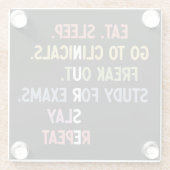 看護学おもしろい生の将来のナース ガラスコースター (裏面)