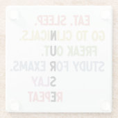 看護学おもしろい生の将来のナース ガラスコースター (裏面)