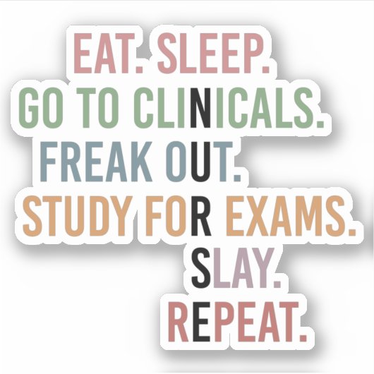 看護学おもしろい生の将来のナース シール (正面)