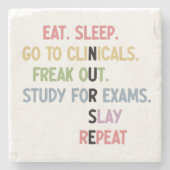 看護学おもしろい生の将来のナース ストーンコースター (正面)