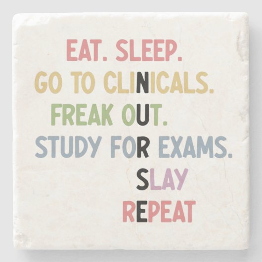 看護学おもしろい生の将来のナース ストーンコースター (正面)