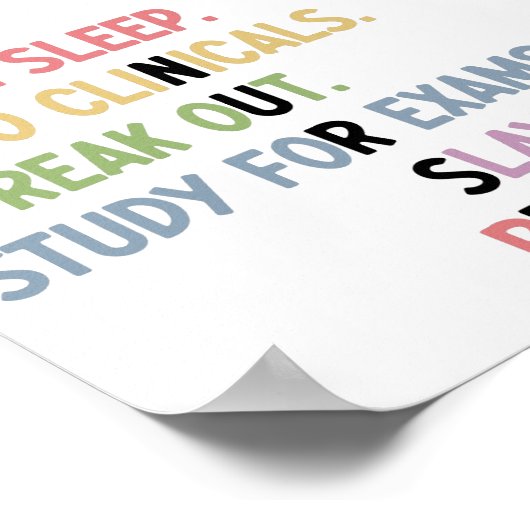 看護学おもしろい生の将来のナース ポスター (角)