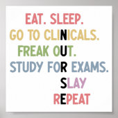 看護学おもしろい生の将来のナース ポスター (正面)