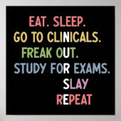 看護学おもしろい生の将来のナース ポスター (正面)