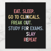 看護学おもしろい生の将来のナース ワインラベル (シングルラベル)