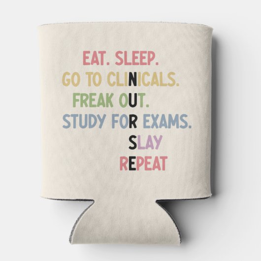 看護学おもしろい生の将来のナース 缶クーラー (裏面)