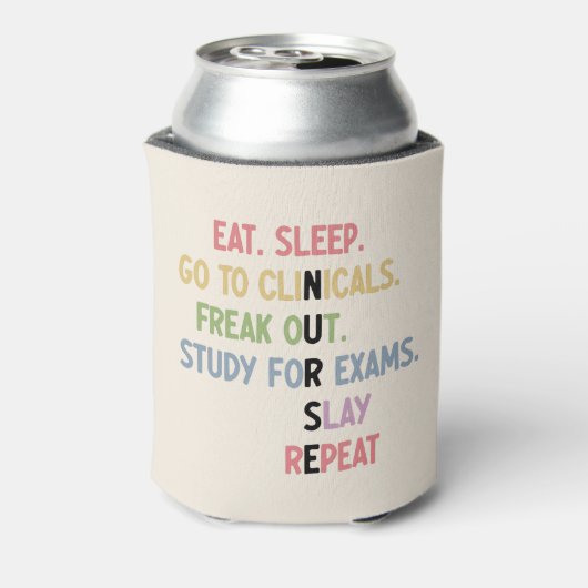 看護学おもしろい生の将来のナース 缶クーラー (缶裏面)