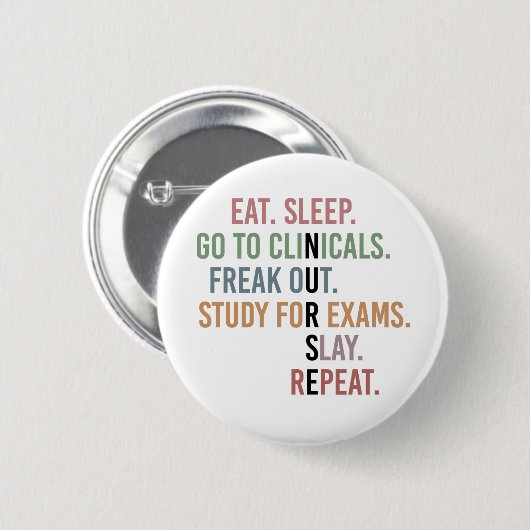 看護学おもしろい生の将来のナース 缶バッジ (正面&裏面)